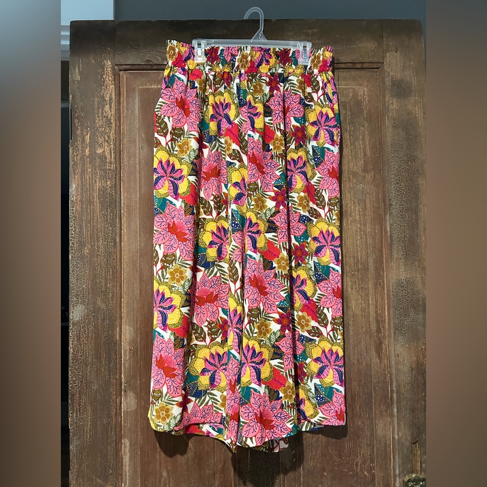 Rose and Olive Wide Leg Pants